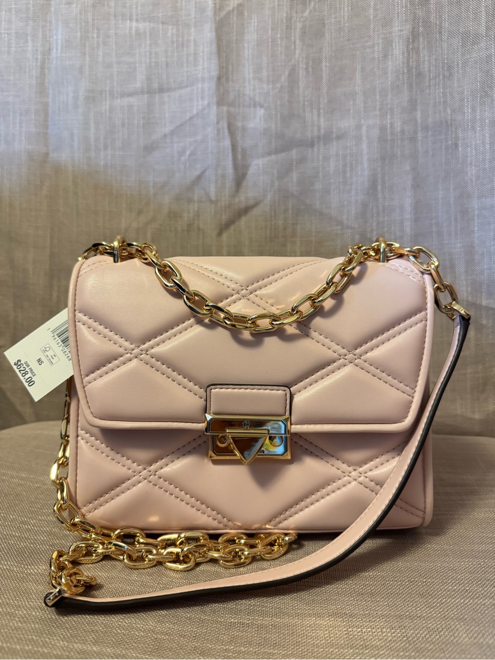 MICHAEL Michael Kors Quilted Chain Crossbody - Light Pink